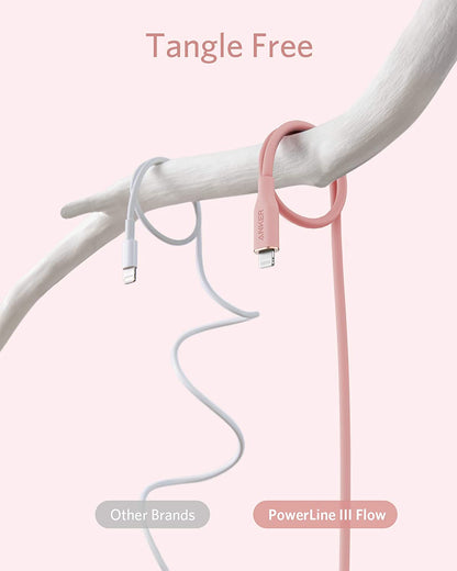 Anker USB-C to Lightning Cable (Flow, 3 ft Silicone)