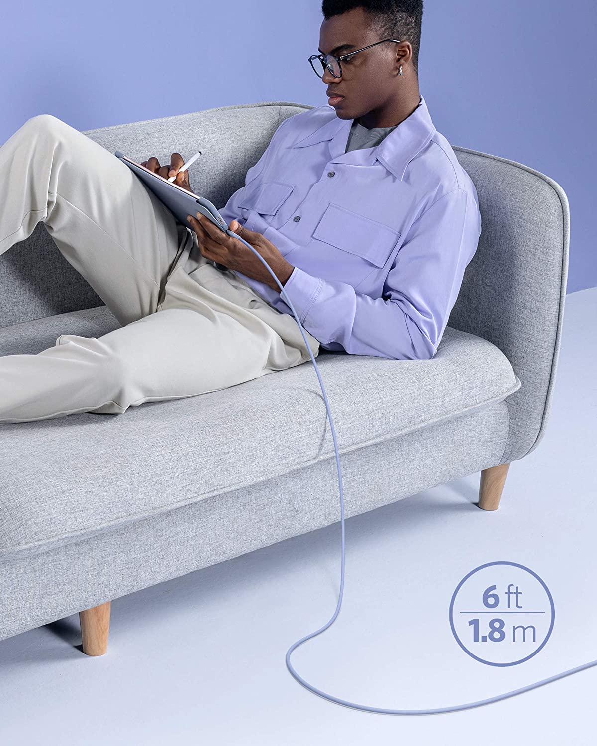 Anker USB-C to Lightning Cable (Flow, 3 ft Silicone)