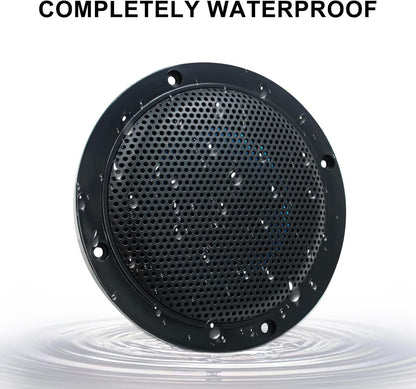 Herdio 4 Inch 160W Home In-Wall Ceiling Waterproof Speaker Surround Sound Speaker for Kitchen Bathroom Yacht Outdoor Theater