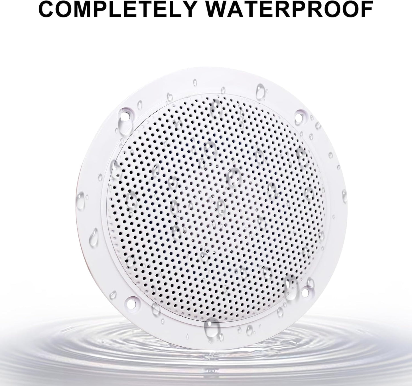 Herdio 4 Inch 160W Home In-Wall Ceiling Waterproof Speaker Surround Sound Speaker for Kitchen Bathroom Yacht Outdoor Theater