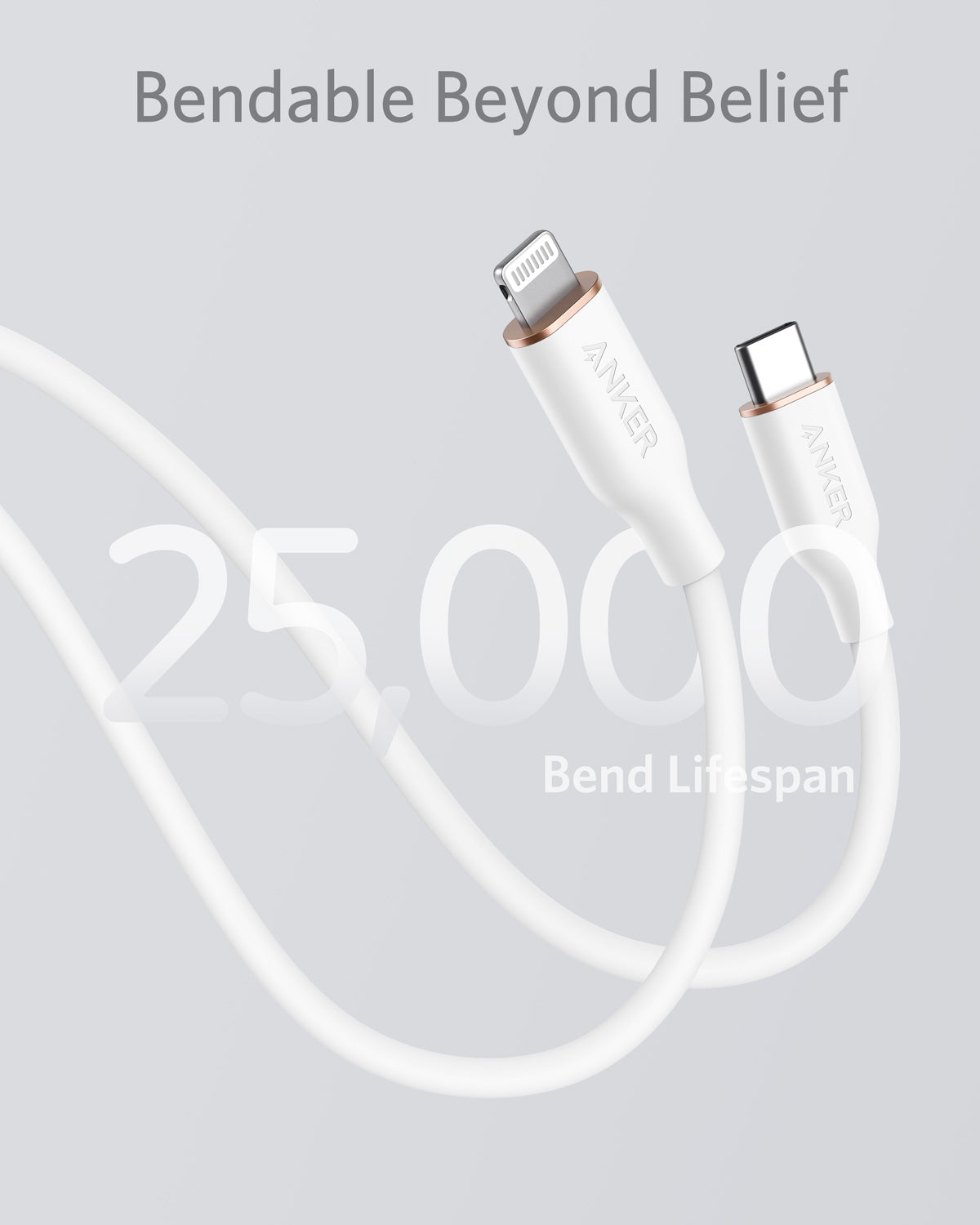 Anker USB-C to Lightning Cable (Flow, 3 ft Silicone)