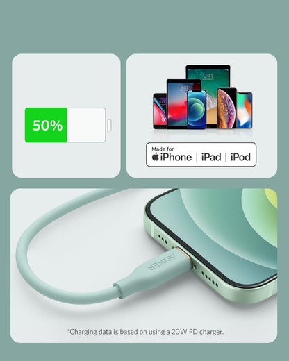 Anker USB-C to Lightning Cable (Flow, 3 ft Silicone)