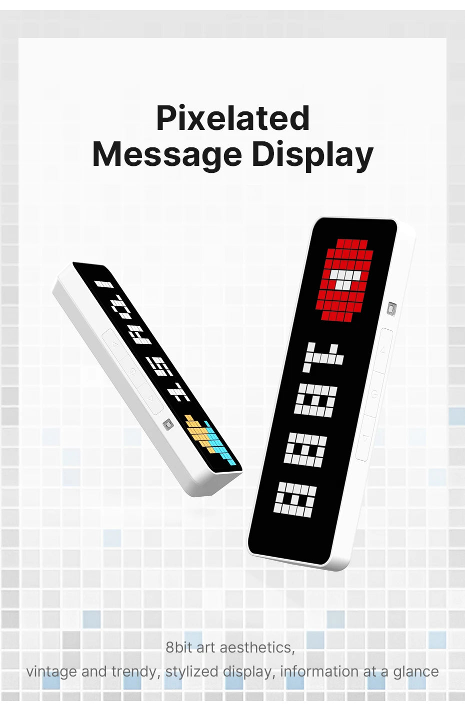 Ulanzi TC001 Smart Pixel Clock Youtube Followers Simultaneous Pixelated Message Display Smart Desktop Clock