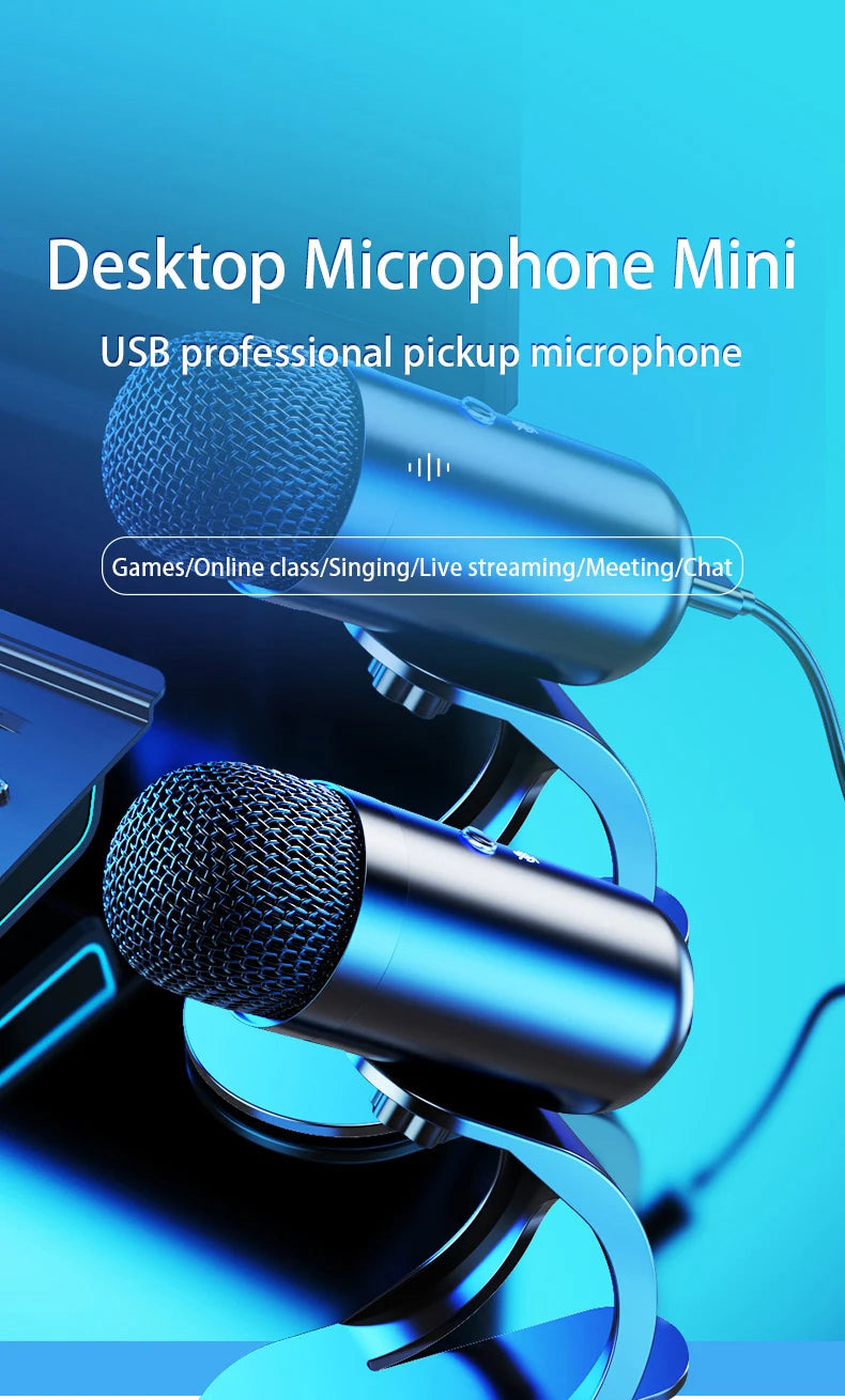 Professional Wired Condenser conference Microphone gooseneck desktop High voice quality Mic Computer Gaming USB Microphone
