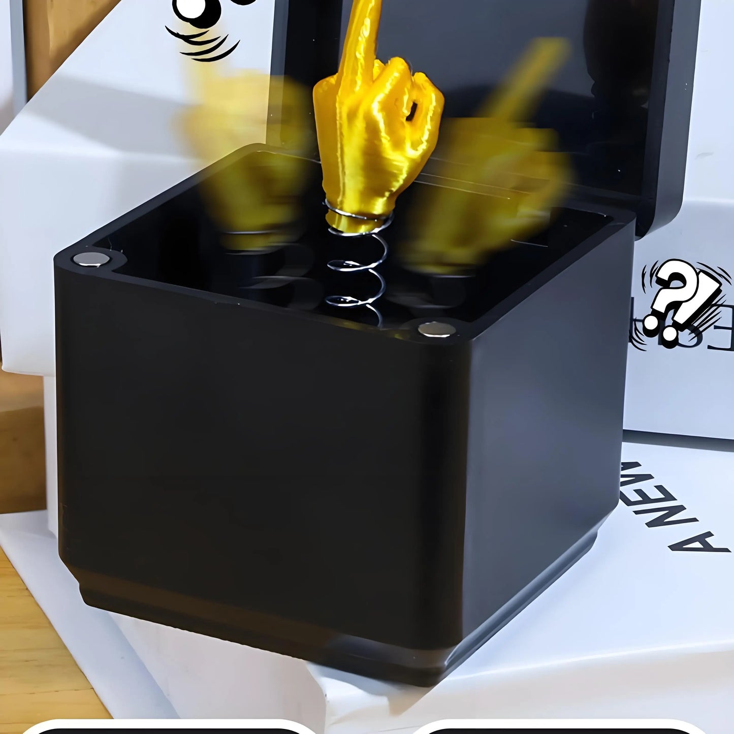 Christmas Interesting Prank Gift Middle Finger in Box Christmas Box Funny Creative Gifts Office Desk Decoration 2026 Gift