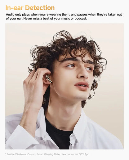 QCY MeloBuds Pro ANC Wireless Earphones 46dB Active Noise Cancellation Earbud Bluetooth 5.3 Hi-Res Audio with LDAC Headphones