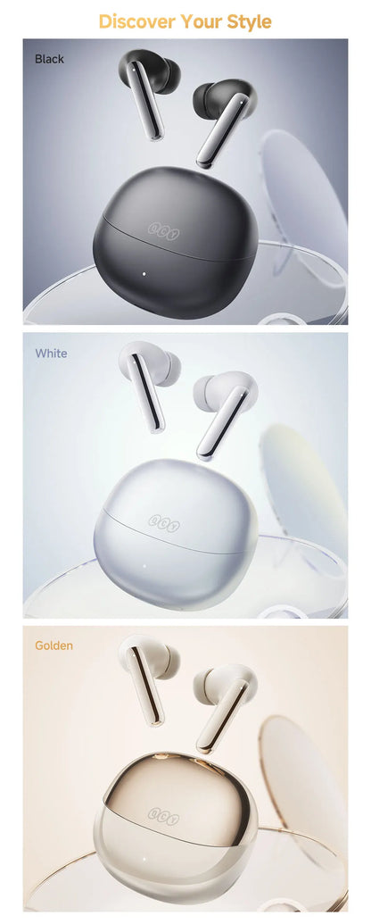 QCY MeloBuds Pro ANC Wireless Earphones 46dB Active Noise Cancellation Earbud Bluetooth 5.3 Hi-Res Audio with LDAC Headphones