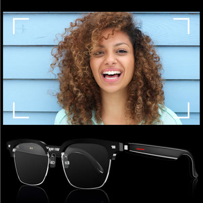 Camera Glasses Remote Shooting Outdoor Sport Glasses with Camera Open Ear Sound Mic & Speakers Wearable Eyeglass for Men & Woman