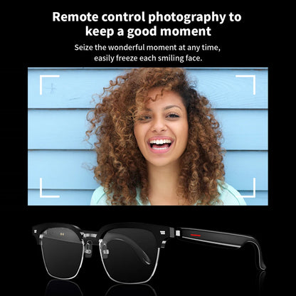 Camera Glasses Remote Shooting Outdoor Sport Glasses with Camera Open Ear Sound Mic & Speakers Wearable Eyeglass for Men & Woman
