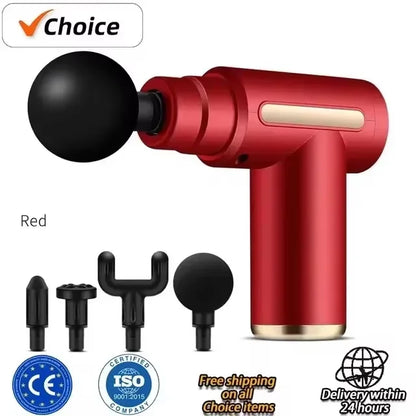 Mini USB Massage Gun – Portable Fascia Relaxer for Neck, Shoulders, and Back, Quiet Muscle Relief for Home and Travel
