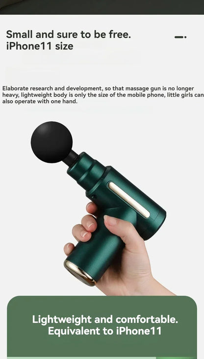 Mini USB Massage Gun – Portable Fascia Relaxer for Neck, Shoulders, and Back, Quiet Muscle Relief for Home and Travel