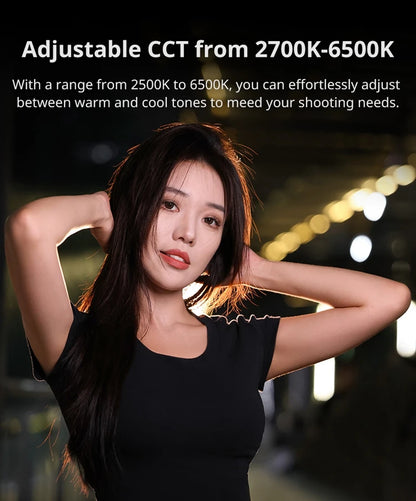 Ulanzi UA20 20W Bi-Color Inflatable Tube Light Wand Stick Foldable LED Video Light for Broadcasters Photography Live Streaming