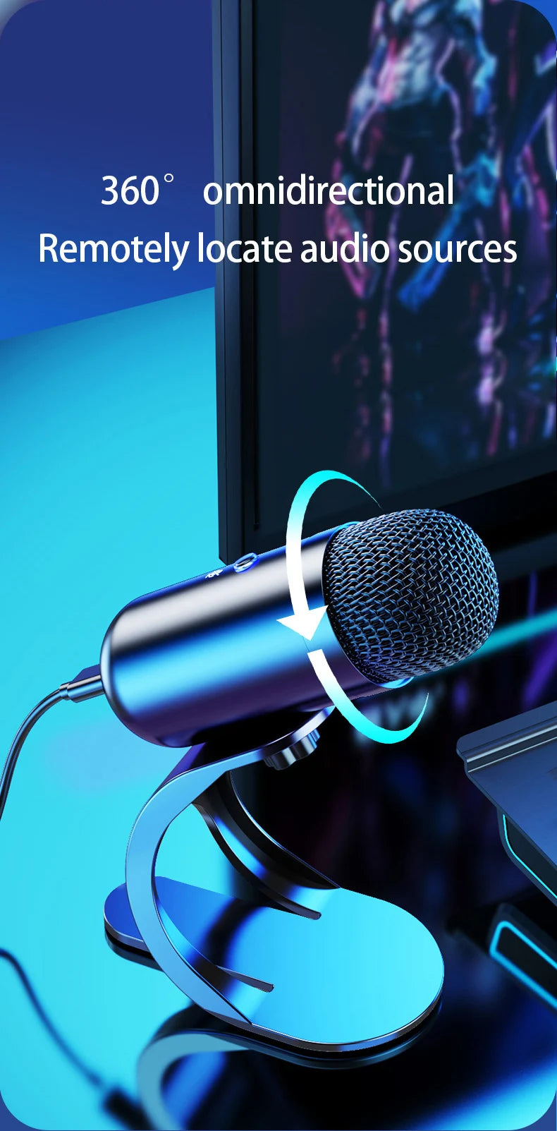 Professional Wired Condenser conference Microphone gooseneck desktop High voice quality Mic Computer Gaming USB Microphone