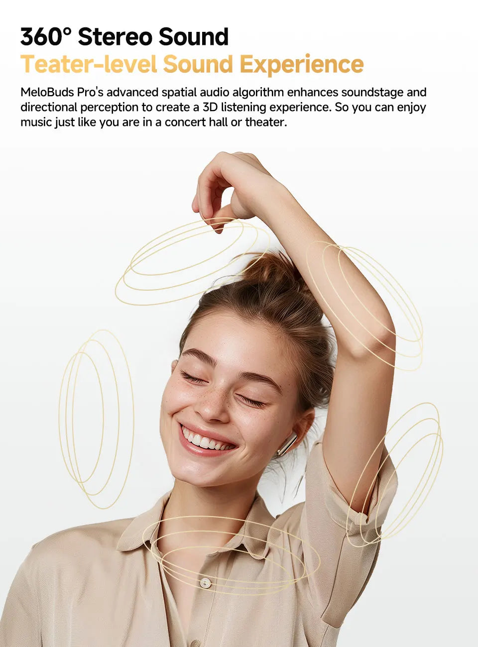 QCY MeloBuds Pro ANC Wireless Earphones 46dB Active Noise Cancellation Earbud Bluetooth 5.3 Hi-Res Audio with LDAC Headphones